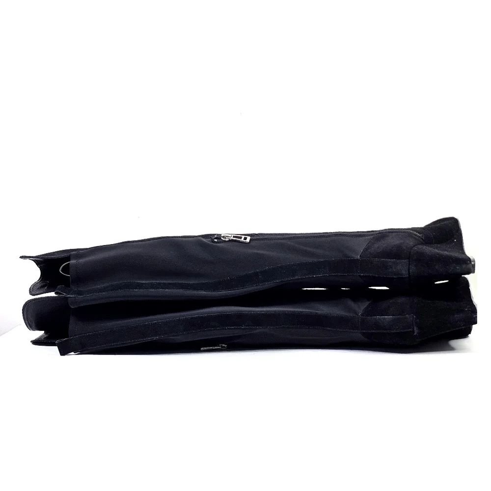 Charles David Edie Black Suede Knee High Wedge Boots - Picture 7 of 8